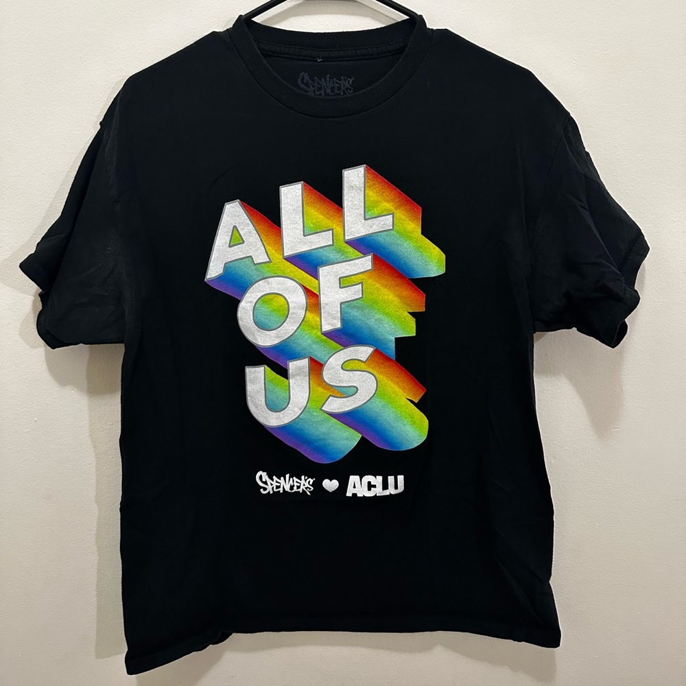 🔥3 for $15🔥 Spencer’s “All of us” Pride t-shirt in Large
